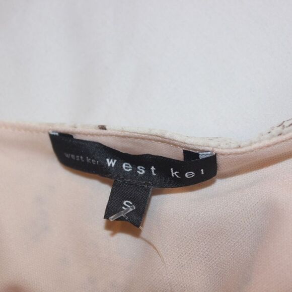 NWT west Kei Color Peach Snake Maxi dress Women size S small - Picture 10 of 14